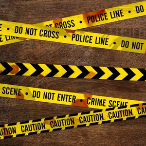 Bloody TAPE VAN DE MISDAAD Digitaal collageblad True Crime - nr. 0222