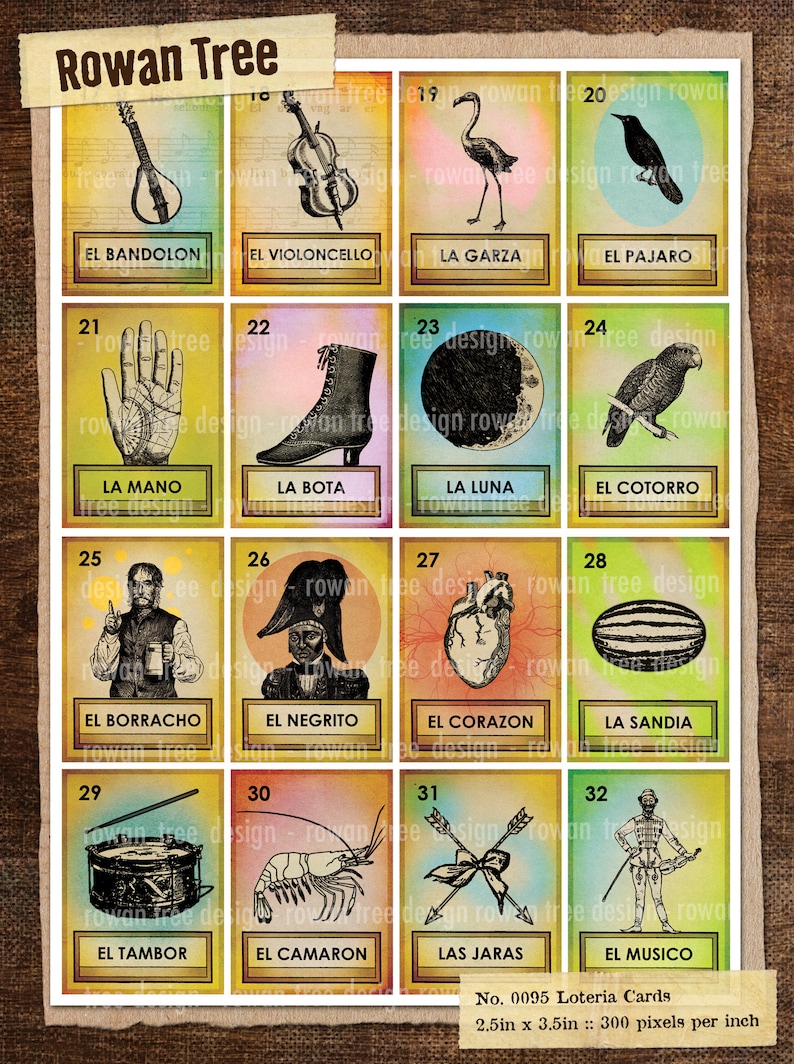 PRINTABLE LOTERIA CARDS Entire Set 54 Cards Original Designs - Etsy