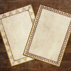VINTAGE FRAMES Digital Collage Sheet Printable 2.5x3.5in Backgrounds - no. 0004