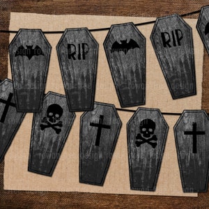 Printable COFFIN BUNTING DIY Bunting Instant Download - no. 0225