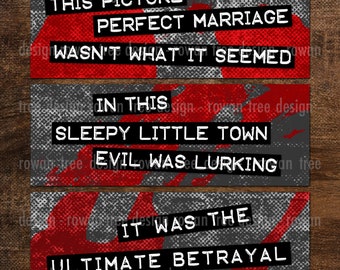 TRUE CRIME PHRASES Digital Collage Sheet 68x25mm - no. 0223