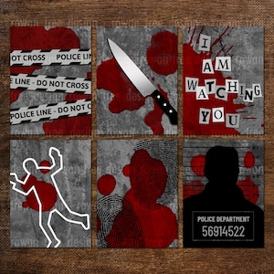 TRUE CRIME ELEMENTS Digital Collage Sheet 45x60mm - no. 0170