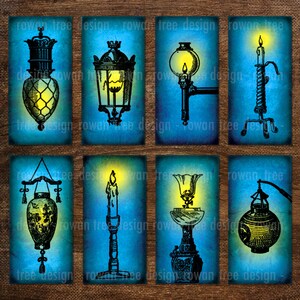 piddix digital collage sheet no 678 Steampunk Gears on Ephemera in 2.5 inch squares