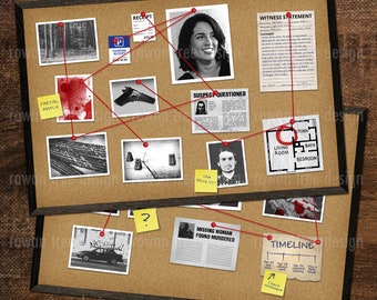 PRINTABLE MURDER BOARDS Collage Sheets True Crime - no. 0050