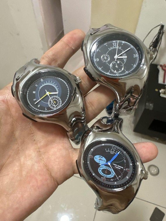 Nike Triax Armored vintage watch ナイキ 時計 Triax Armored Chrono Black Dial Stainless Steel Watch