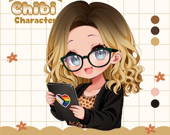 Custom Chibi Character Illustration | Anime Fanart, Kawaii Gift