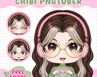 Custom Chibi PNGTuber Model – Vtuber Commission for Streaming