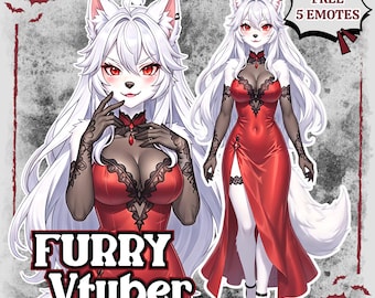 Custom Furry VTuber Model Live2D | Anime Anthro Avatar for Streaming & YouTube