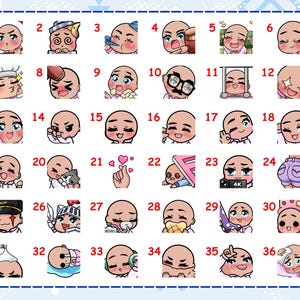 Custom Twitch Emotes | Animated Stream Emotes | Anime Emote Commission for Streamers image 2