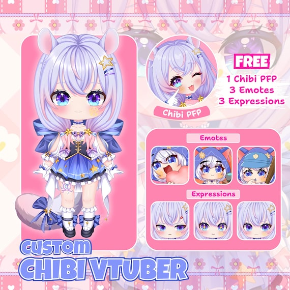 Custom Chibi Vtuber Model | Live2D Design & Rigging