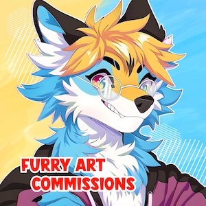 Encargo de arte furry personalizado: Fursona estilo anime, personaje antropogénico