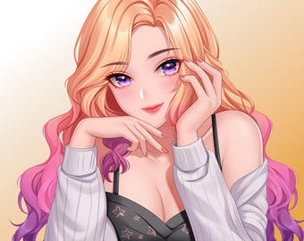 Custom Anime PFP | Kawaii VTuber Avatar Commission