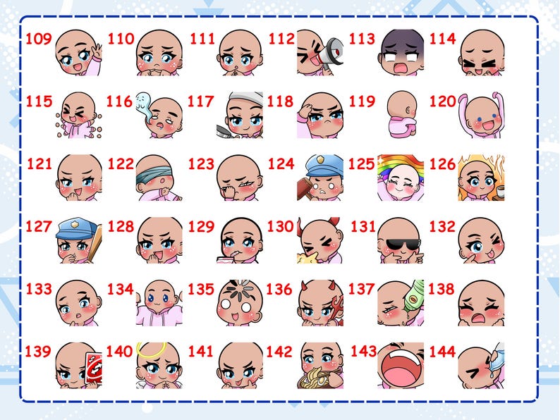 Custom Twitch Emotes | Animated Stream Emotes | Anime Emote Commission for Streamers image 5