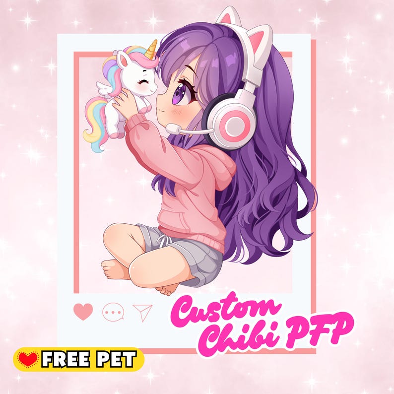 Custom Chibi PFP | Digital Art Commission for Profile Icon | Birthday gifts image 3