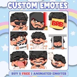 Custom Twitch Emotes | Animated Stream Emotes | Anime Emote Commission for Streamers image 12
