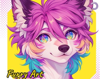 Encargo de arte furry personalizado: Fursona estilo anime, personaje antropomórfico