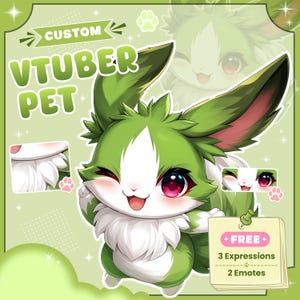 Custom Pet VTuber Model | Animated Animal Mascot | PNGtuber Live2D Avatar for Streaming