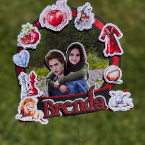 Happy Birthday Topper, twilight inspired Topper, Edward Cullen topper, Custom Vampire name topper, Say it Out Loud Say it.