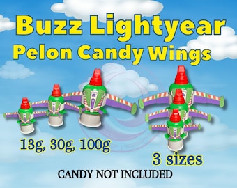 Pelon Candy Wings,Candy Buzz Wings, Spaceman Wings Candy Cover, Custom Candy cover pelon, pelon Rico party candy wings, Spaceman Candy pelon