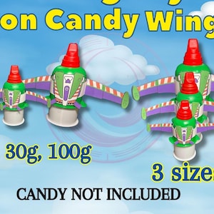 Pelon Candy Wings: Spaceman Party Favor Candy Cover