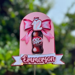 Happy Birthday Topper, Kuromi Topper, Dr Pepper, Name Topper, Personalisierte Kawaii, Name Topper, Labubu Cake Topper, Sonic Topper