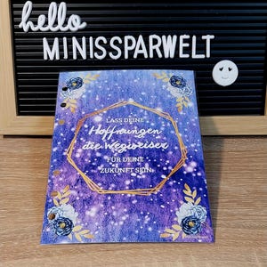 Motivationskarte „Lass deine Hoffnungen die Wegweiser für deine Zukunft sein“ – Inspiration für Schule, Büro & Terminplaner