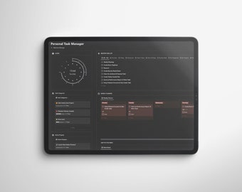 Sjabloon voor persoonlijk Taakbeheer-concept | Taakbeheer, Notion Calendar & Planner, Schoon, Esthetisch