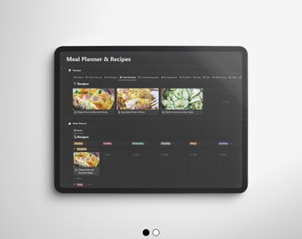 Maaltijdplanner en receptensjabloon | Houd recepten en ingrediënten bij, plan je maaltijden van tevoren, bereiden, gezond eten