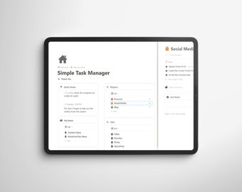 Simple Task Manager like Todoist & Ticktick Notion Template
