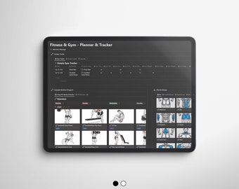 Sjabloon voor fitness- en sportschooltracker | Trainingen, tussentijden, lichaamsafmetingen, cardio- en fitnesstracker bijhouden