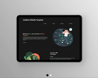 Onbeperkte websitesjabloon | Notion-sjabloon, bestemmingspagina, Notion-website, Notion-bestemmingspagina, sjabloon bedrijfswebsite