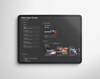 Sjabloon voor videogamebibliotheek en tracker | Categoriseer en organiseer je games, houd de voortgang bij en meer