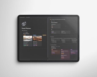 Sjabloon notie reisplanner | Vluchten, accommodatie, reisplan, budget, brainstorm, pakketlijst en meer