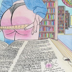Original handgemachtes Spanking Bild: „Definitionen“