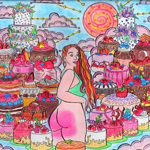 Spanking Kunstdruck: Cake Shop