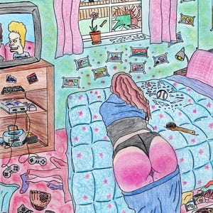 "Original Handmade Spanking Kunst: ""Acccidents Happen"""