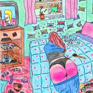 Spanking Kunstdruck: Accidents Happen