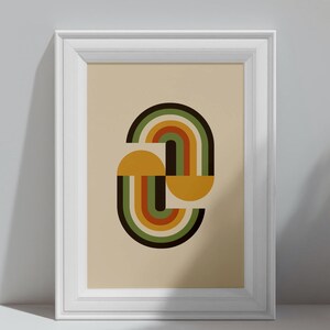 Impression géométrique rétro - Poster Mid-Century