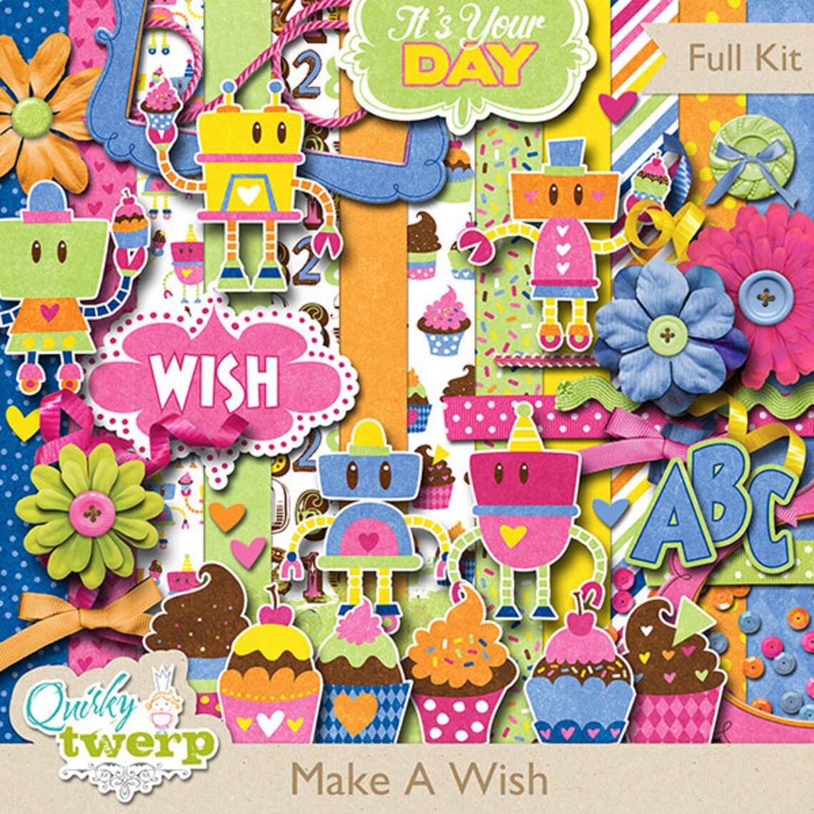 Make A Wish Digital Scrapbook Kit Etsy