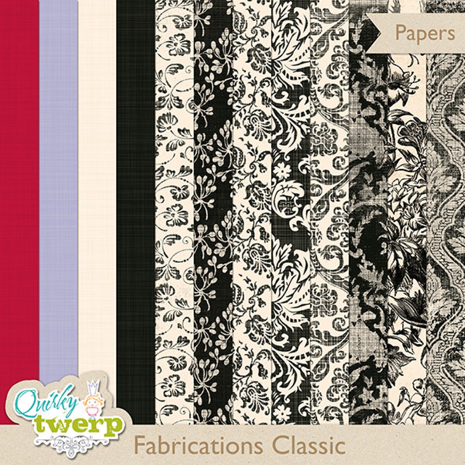 Fabrications Classic Digital Scrapbook Kit Etsy