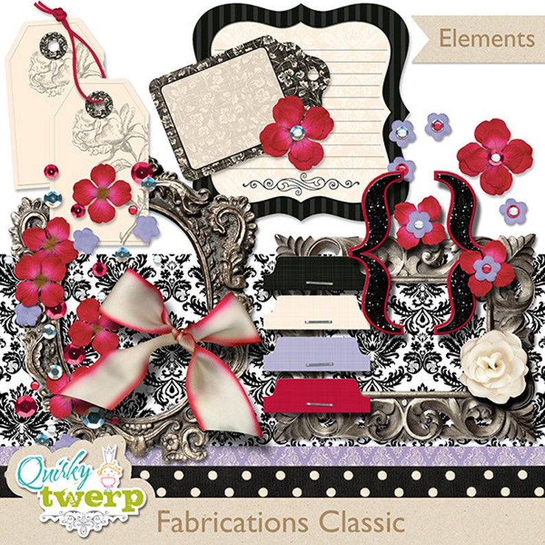 Fabrications Classic Digital Scrapbook Kit Etsy