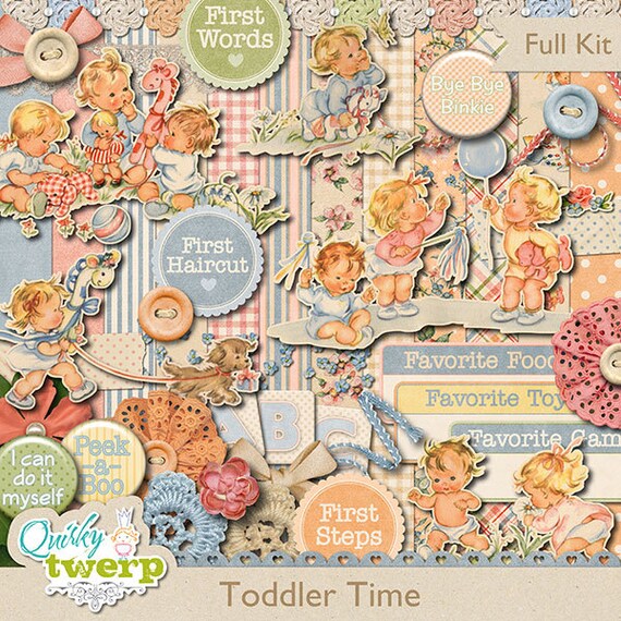 Toddler Time Digital Scrapbook Kit 