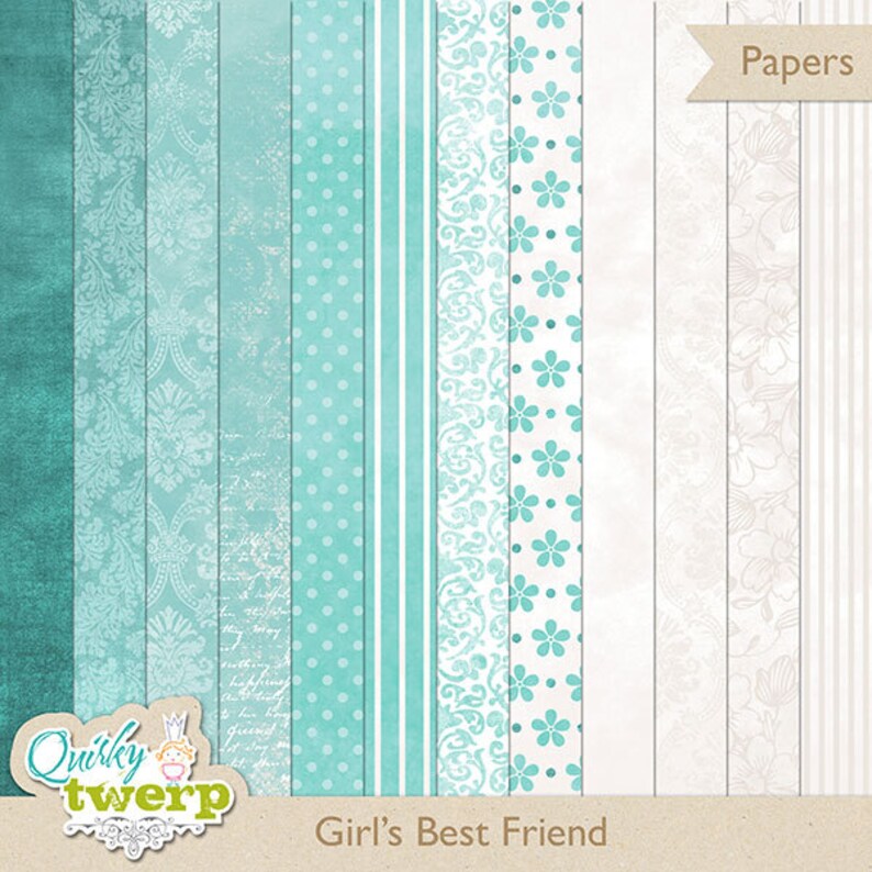 Girls Best Friend Digital Scrapbook Kit Etsy