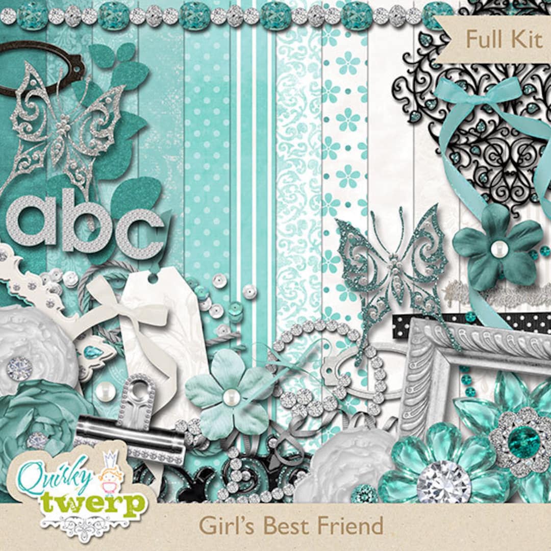 Girls Best Friend Digital Scrapbook Kit - Etsy