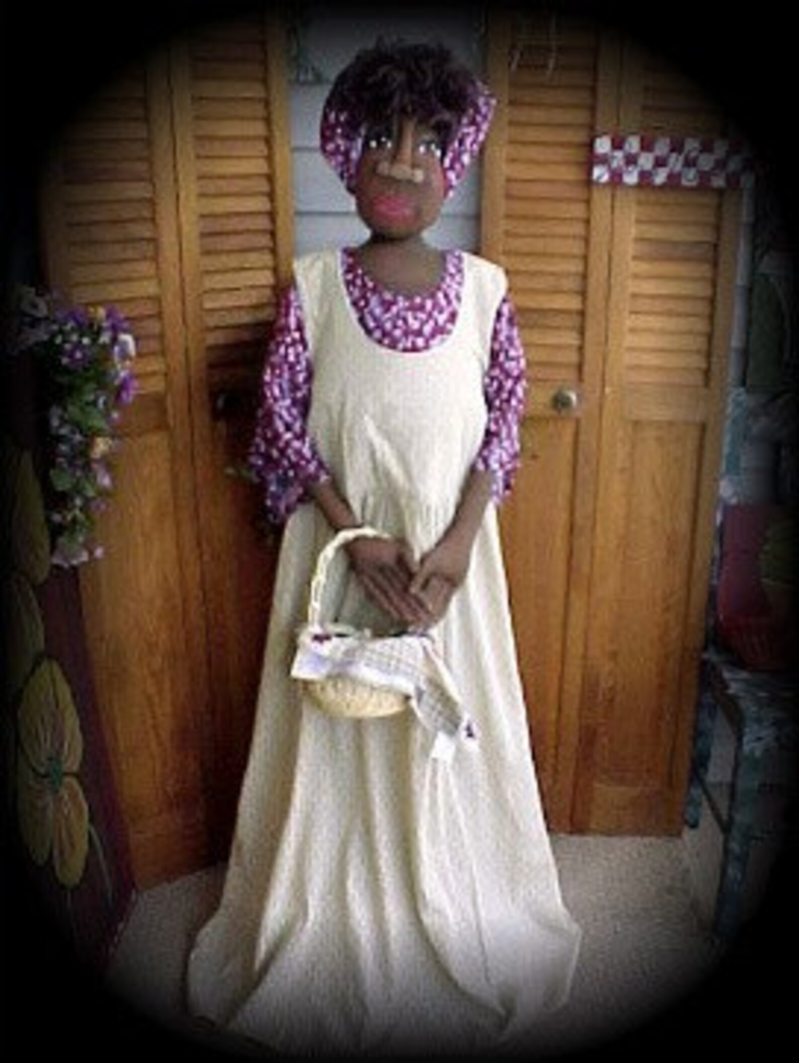 Vacuum Cleaner Cover Chair Doll Pattern Black Folk Art Etsy