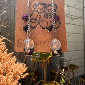 crystal ball earrings