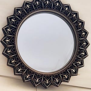 Mandala 7-layered Wood Decorative Wall Mirror