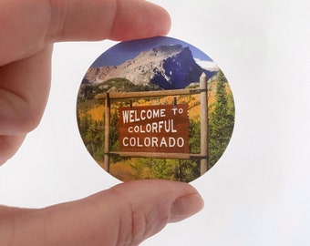 Colorado Sticker - Welcome to Colorful Colorado Sticker - Circular Colorado Sticker - Colorado Souvenir