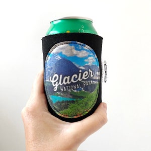 Glacier National Park Can Cooler: Grinnell Lake Patch
