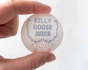 Silly Goose Juice Sticker - 80's Farmhouse Sticker - Funny Sticker